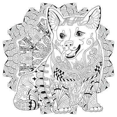 EPS 해외이미지 동물 선 일러스트 추상 사람없음 그림 젠탱글 해외일러스트 무늬 파일형식 벡터 이미지허브