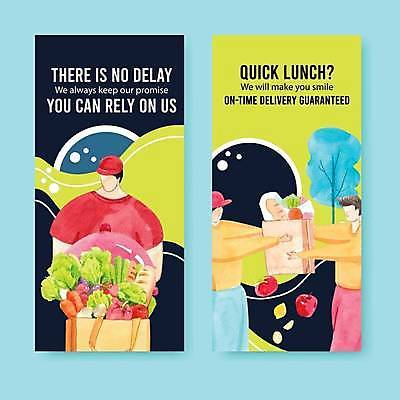 EPS 해외이미지 디자인 남자 포스터 일러스트 들기 성인 세명 상자 쇼핑백 배달원 배송 식료품백 성인남자만 해외일러스트 직업 가방 모션 사람 남자만 성인만 파일형식 벡터 이미지허브