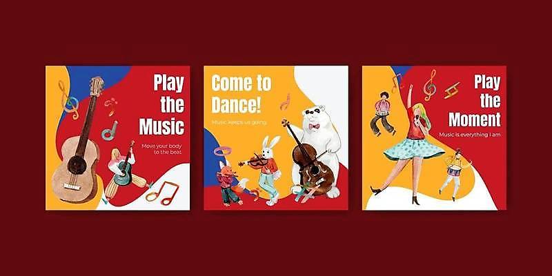 EPS 해외이미지 음악 일러스트 노래 수채화 기념 이벤트 파티 축제 콘서트 장비 기구 오브젝트 재즈 오케스트라 마케팅 블루스 해외일러스트 문화예술 공연 악단 파일형식 벡터 이미지허브