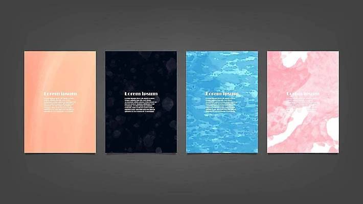 EPS 해외이미지 디자인 배너 백그라운드 일러스트 추상 사람없음 세로 세트 해외일러스트 무늬 파일형식 벡터 이미지허브