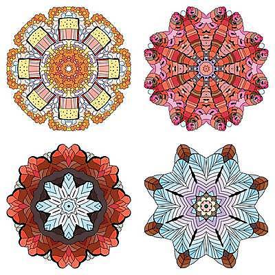 EPS 해외이미지 선 패턴 일러스트 추상 사람없음 그림 만다라 젠탱글 해외일러스트 무늬 파일형식 벡터 이미지허브