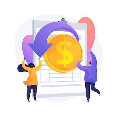 EPS 해외이미지 전신 여자 남자 화살표 일러스트 비즈니스 성인 두명 손들기 동전 서류판 성인만 해외일러스트 돈 모션 사람 사무용품 파일형식 벡터 이미지허브