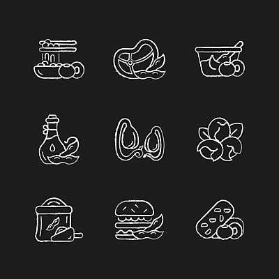 EPS 해외이미지 음식 채소 일러스트 사람없음 검은색 흰색 식용유 그림 콩요리 채식주의자 콩고기 비건 비건음식 해외일러스트 컬러 기름_음식 채식 파일형식 벡터 베지푸드 이미지허브