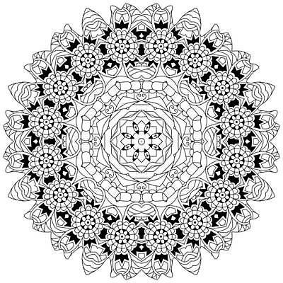 EPS 해외이미지 선 패턴 일러스트 추상 사람없음 그림 만다라 젠탱글 해외일러스트 무늬 파일형식 벡터 이미지허브