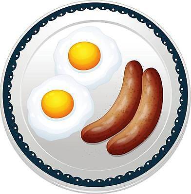 EPS 해외이미지 접시 일러스트 사람없음 소시지 계란프라이 해외일러스트 식기 가공식품 계란요리 파일형식 벡터 이미지허브
