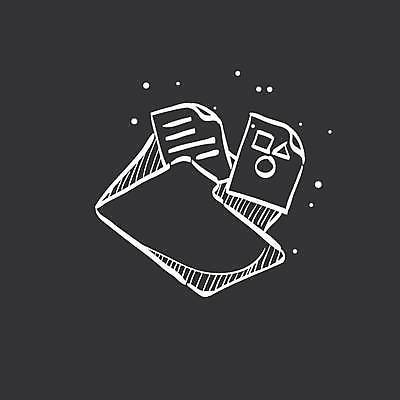 EPS 해외이미지 일러스트 사람없음 검은색 문서 폴더 바인더 해외일러스트 컬러 사무용품 파일 파일형식 벡터 이미지허브