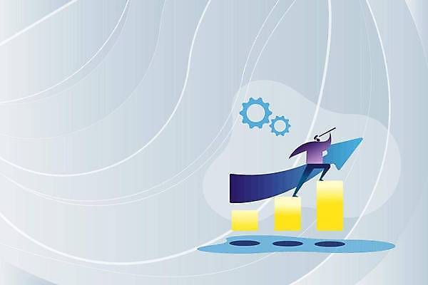 EPS 해외이미지 화살표 백그라운드 일러스트 그래프 프레임 사람모양 톱니바퀴 상승 카피스페이스 해외일러스트 모양 컨셉 공백 파일형식 벡터 이미지허브