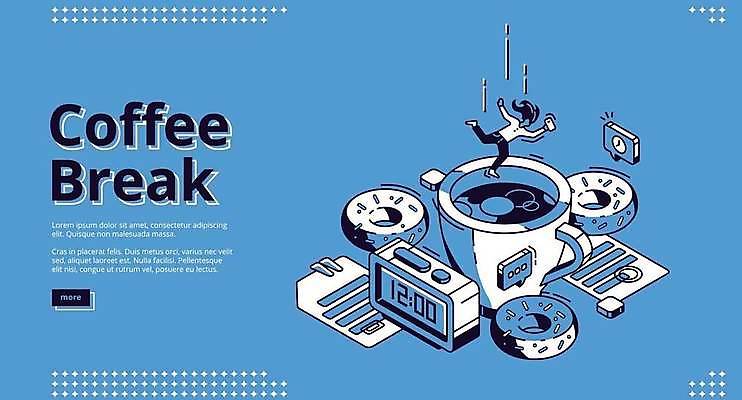 EPS 해외이미지 전신 여자 여유 커피 말풍선 일러스트 티타임 휴식 한명 성인 파란색 3D 도넛 떨어짐 커피잔 문서 아이소메트릭 디지털시계 성인여자한명만 해외일러스트 1 감정 음료 시계 컬러 컨셉 디저트 잔 사람 디지털합성 여자한명만 성인여자만 파일형식 벡터 이미지허브