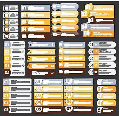EPS 해외이미지 화살표 일러스트 비즈니스 사람없음 그래픽 세트 노란색 라벨 자료 인포그래픽 회색 다양 정보 목차 해외일러스트 컬러 다수 프레임 파일형식 벡터 이미지허브