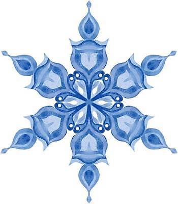 EPS 해외이미지 디자인 겨울 일러스트 사람없음 장식 파란색 눈송이 눈꽃무늬 엘리먼트 해외일러스트 계절 컬러 무늬 눈꽃 눈_날씨 파일형식 벡터 이미지허브