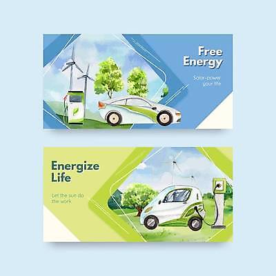 EPS 해외이미지 나무 일러스트 사람없음 초록색 파란색 환경 그린에너지 에코 풍력기 전기자동차 충전기 친환경자동차 해외일러스트 식물 컬러 자동차 기계 에너지 풍력에너지 충전 파일형식 벡터 이미지허브