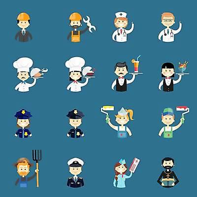 EPS 해외이미지 직업 캐릭터 여자 남자 산업 유니폼 인터넷 일러스트 노동자 기술 요리 사람 세트 요식업 요리사 웹 간호사 의사 엔지니어 농부 건축가 파일럿 웨이트리스 웨이터 묘사 화가 건축업자 고용 신분증 자격증 재주꾼 아바타 해외일러스트 일러캐릭터 옷 건축 의료진 구직 기술자 종업원 증명서 채용 파일형식 벡터 컨셉 비즈니스 의학 이미지허브