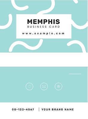 EPS 해외이미지 디자인 하늘색 일러스트 비즈니스 명함 명함템플릿 사람없음 멤피스디자인 가로명함 해외일러스트 템플릿 파란색 파일형식 벡터 이미지허브