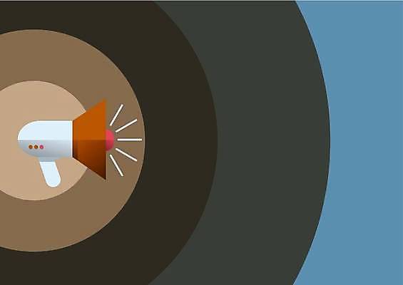 EPS 해외이미지 일러스트 사람없음 확성기 외침 원형 알림 카피스페이스 해외일러스트 도형 소리 공백 파일형식 벡터 이미지허브