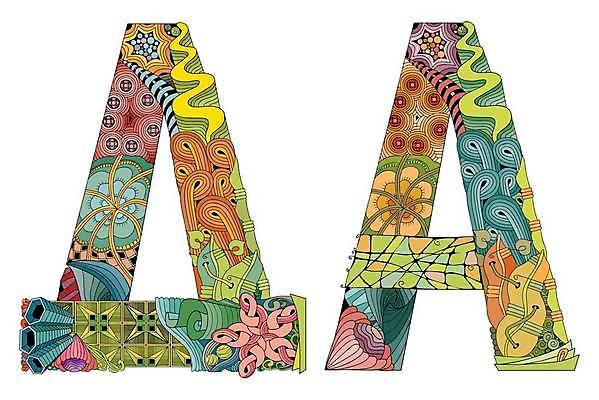 EPS 해외이미지 선 일러스트 추상 사람없음 단어 그림 젠탱글 해외일러스트 문자 무늬 파일형식 벡터 이미지허브