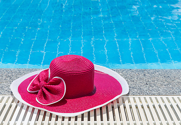 포토 JPG 해외이미지 주간 모자 휴식 수영장 그림자 사람없음 야외 시원함 해외포토 자연요소 잡화 컨셉 파일형식 이미지허브