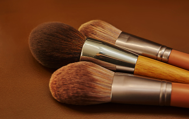 포토 JPG 해외이미지 실내 사람없음 화장품 메이크업브러쉬 갈색배경 해외포토 백그라운드 내부 뷰티 갈색 붓 파일형식 이미지허브