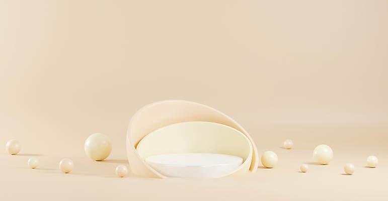 JPG 해외이미지 일러스트 추상 사람없음 3D 원형 단상 베이지색 해외일러스트 해외포토 포토 도형 컬러 무늬 디지털합성 파일형식 이미지허브