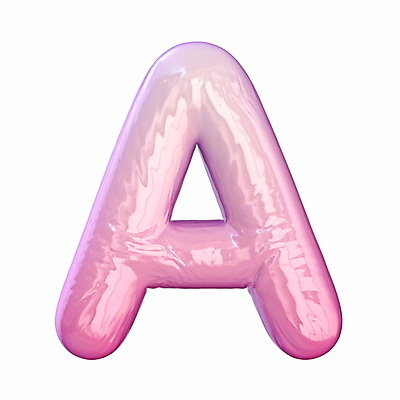 포토 JPG 해외이미지 분홍색 타이포그라피 사람없음 3D 입체 A 풍선 해외포토 문자 알파벳 컬러 디지털합성 파일형식 이미지허브
