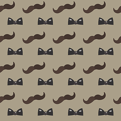 JPG 해외이미지 리본 백그라운드 패턴 일러스트 사람없음 갈색 콧수염 해외일러스트 컬러 무늬 수염 파일형식 이미지허브