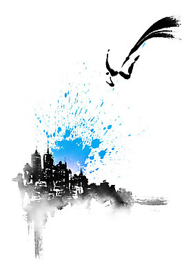 PSD 일러스트 비즈니스 캘리그라피 성공 붓터치 사람모양 빌딩 점프 비즈니스맨 도심 번짐 열정 국내일러스트 모양 남자 감정 컨셉 모션 건물 도시 직장인 파일형식 효과