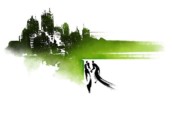 PSD 일러스트 비즈니스 캘리그라피 성공 붓터치 협력 사람모양 빌딩 달리기 비즈니스맨 도심 번짐 열정 국내일러스트 모양 남자 감정 컨셉 모션 건물 도시 직장인 파일형식 효과