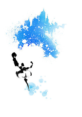 PSD 일러스트 비즈니스 캘리그라피 성공 붓터치 사람모양 빌딩 점프 비즈니스맨 도심 번짐 열정 국내일러스트 모양 남자 감정 컨셉 모션 건물 도시 직장인 파일형식 효과