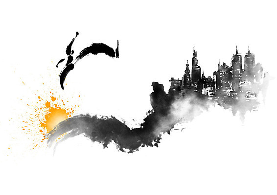 PSD 일러스트 비즈니스 캘리그라피 성공 붓터치 사람모양 빌딩 점프 비즈니스맨 도심 번짐 열정 국내일러스트 모양 남자 감정 컨셉 모션 건물 도시 직장인 파일형식 효과