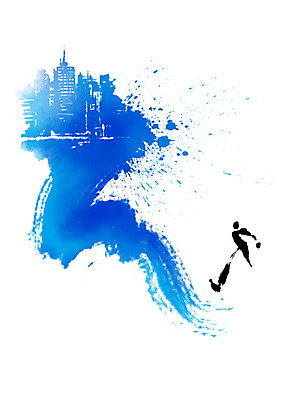 PSD 일러스트 비즈니스 캘리그라피 성공 붓터치 사람모양 빌딩 달리기 비즈니스맨 도심 번짐 열정 국내일러스트 모양 남자 감정 컨셉 모션 건물 도시 직장인 파일형식 효과