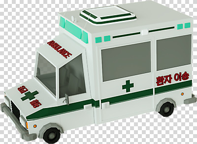 편집 편집이미지 누끼 사람없음 3D소스 3D 구급차 입체 디지털합성 오브젝트 PNG 로우폴리 편집소스 자동차 파일형식