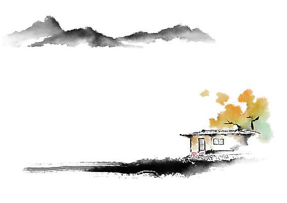 PSD 나무 일러스트 캘리그라피 고추 붓터치 산 주택 건조 사람없음 시골 번짐 산수화 국내일러스트 식물 채소 건물 동양화 파일형식 효과