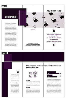 템플릿 표지디자인 교육 표지 ZIP 내지 리플렛 3단접지 팜플렛 사람없음 사각형 보라색 클립 테이프 서류집게 인디자인 INDD 이미지템플릿 도형 컬러 문구용품 집게 파일형식