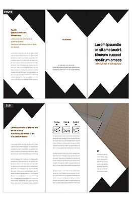 템플릿 표지디자인 교육 표지 ZIP 내지 종이 리플렛 3단접지 팜플렛 사람없음 검은색 흰색 삼각형 원고지 인디자인 INDD 이미지템플릿 도형 컬러 파일형식