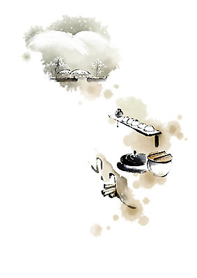 PSD 일러스트 캘리그라피 붓터치 전통소품 초가집 사람없음 눈 항아리 가마솥 아궁이 동양화 번짐 고향 부뚜막 국내일러스트 자연요소 전통 날씨 한옥 미술 도자기 솥 오브젝트 파일형식 효과