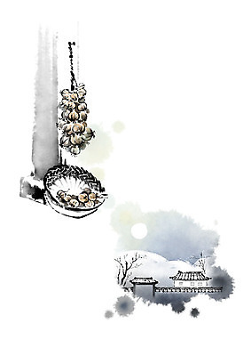 PSD 일러스트 캘리그라피 붓터치 전통소품 마늘 기와집 사람없음 바구니 소쿠리 기둥 동양화 대문 번짐 고향 새끼줄 국내일러스트 전통 건축 줄 채소 한옥 미술 문 오브젝트 파일형식 효과