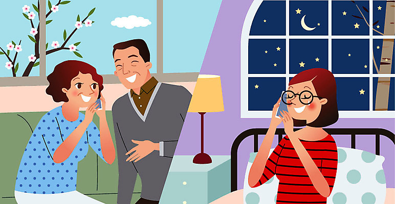 나무 여자 남자 딸 별 가구 일러스트 창문 가족 엄마 조명 사람 성인 생활 세명 부모 소파 침대 스탠드 아빠 초승달 유학 통화 그리움 반가움 국내일러스트 AI파일 자연요소 식물 교육 감정 생활용품 의자 관계 모션 달 파일형식 벡터