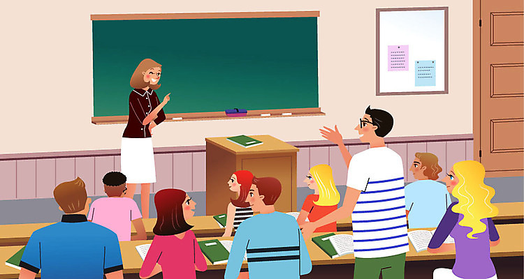 학생 여자 남자 일러스트 수업 사람 여러명 생활 교수 발표 강의실 집중 유학 열심 국내일러스트 AI파일 교육 다수 컨셉 교사 공간 파일형식 벡터