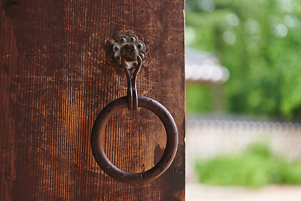 포토 JPG 주간 한국전통 여행 유적지 풍경 근접촬영 사람없음 야외 아웃포커스 여름 관광지 문 세계문화유산 문화재 역사 한국사 조선시대 문고리 왕릉 재실 조선왕릉 김포장릉 인헌왕후 원종 국내포토 자연요소 전통 계절 뷰포인트 고건축 한국 촬영기법 왕 김포 파일형식 왕후