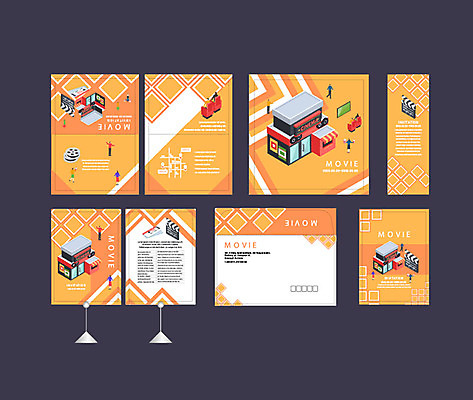 템플릿 배너 배너템플릿 사람모양 이벤트 사람없음 세트 주황색 현수막 클래퍼보드 영화관 영화 엽서 초대장 영화감상 소봉투 행사세트 행사템플릿 AI파일 모양 컬러 문화예술 편지봉투 카드_감사 감상 편지 극장 파일형식 벡터