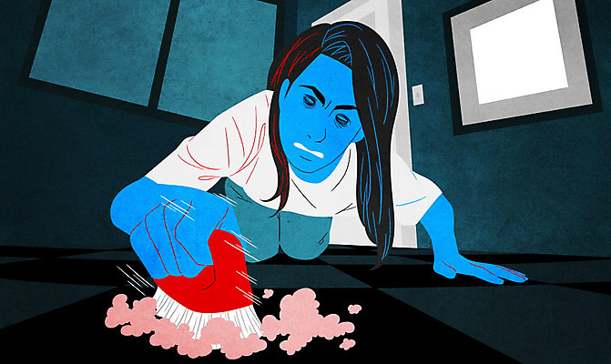 PSD 여자 일러스트 한명 성인 거품 청소도구 청소 불안 사회이슈 중독 소외 성인여자한명만 중독자 결벽증 국내일러스트 1 감정 컨셉 사람 도구 증상 여자한명만 성인여자만 파일형식