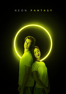 PSD 서양인 외국인 편집이미지 커플 여자 남자 20대 성인 두명 30대 빛 판타지 노란색 한국인 원형 네온 사이키 성인만 카피스페이스 네온아트 이미지편집 도형 컬러 관계 상상 사람 동양인 인종 청년 장년 공백 파일형식