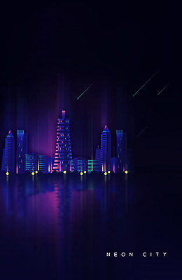 PSD 편집이미지 야경 빌딩 사람없음 건물 빛 판타지 컬러풀 도시 도심 지평선 네온 사이키 카피스페이스 네온아트 이미지편집 건축물 컬러 상상 공백 야간 파일형식 풍경_경치