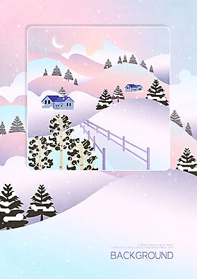 PSD 나무 백그라운드 겨울 일러스트 주택 프레임 따뜻함 풍경 초원 사람없음 마을 설원 눈 자작나무 프레임일러스트 겨울배경 국내일러스트 자연요소 식물 계절 날씨 눈_날씨 건물 파일형식