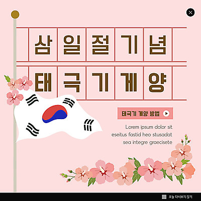 PSD ZIP 웹템플릿 팝업 이벤트팝업 웹팝업 사람없음 태극기 삼일절 무궁화 애국심 국기게양 빅팝업 이미지템플릿 템플릿 꽃 공휴일 국기 국경일 파일형식