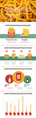 음식 일러스트 그래프 패스트푸드 사람없음 인포그래픽 감자튀김 케첩 머스터드 치킨너겟 국내일러스트 AI파일 감자 튀김 소스_음식 인스턴트 파일형식 벡터