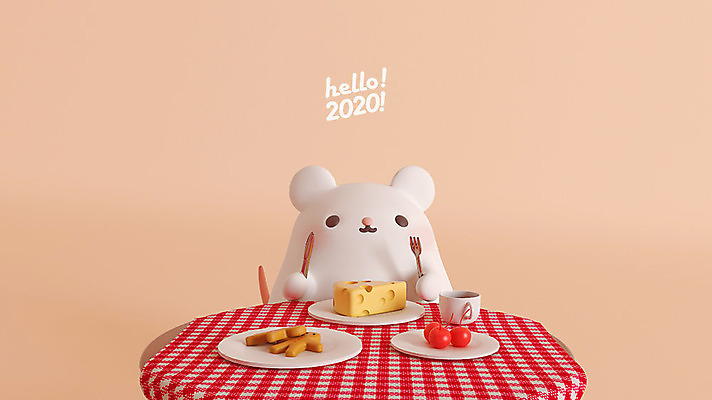 PSD 편집 편집이미지 한마리 치즈 새해 3D캐릭터 사람없음 3D 귀여움 식사 쥐띠 쥐 디지털합성 쥐캐릭터 HELLO 살구색 흰쥐 2020년 경자년 편집3D 캐릭터 1 컬러 동물캐릭터 컨셉 유제품 십이지신 인사 설치류 연도 파일형식