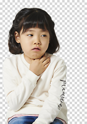 편집이미지 여자 어린이 표정 한명 누끼 사람 앉기 소녀 근접촬영 상반신 앞모습 한국인 PNG 기침 목감기 소녀한명만 편집소스 1 뷰포인트 모션 동양인 감기_질병 여자한명만 소녀만 파일형식