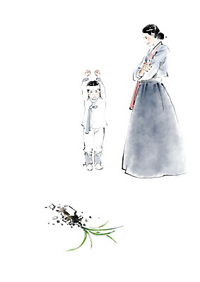 PSD 여자 교육 남자 화분 어린이 일러스트 캘리그라피 엄마 붓터치 사람 소년 성인 두명 손들기 교사 난초 한복 체벌 꾸지람 번짐 노려봄 깨짐 딴짓 에듀 엄격한 스쿨팩 국내일러스트 식물 직업 한국전통 컨셉 가족 모션 표정 전통의상 에듀케이션 파일형식 효과