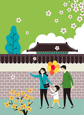 구름 여자 남자 행복 아들 어린이 일러스트 가족 엄마 한옥 사람 소년 건물 세명 봄 산책 궁전 기쁨 아빠 개나리 구경 즐거움 만족 풍선 봄바람 봄소풍 국내일러스트 AI파일 자연요소 한국전통 건축물 계절 꽃 감정 고건축 관계 바람 휴식 소풍 파일형식 벡터