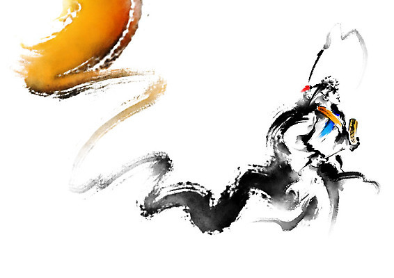 PSD 한국전통 일러스트 캘리그라피 붓터치 한명 전통놀이 풍물놀이 번짐 소고 색동 상모 농악꾼 국내일러스트 1 전통 놀이 타악기 한국 국악기 국악 사람 파일형식 효과